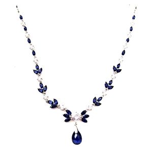 Sterling Silver Lab-Created Blue & White Sapphire